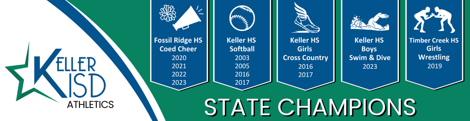 KISD logo with list of athletic state championships.